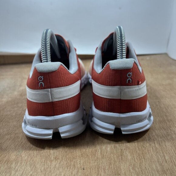 On Running Red and White Athletic Shoes - Picture 5 of 10